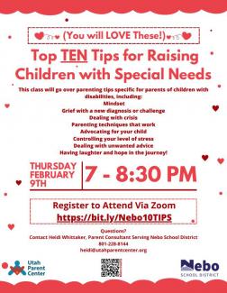 Top Ten Tips for Rising Children with Special Needs