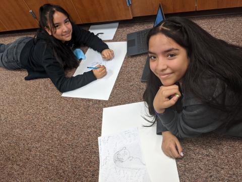 DLI students working on their Hispanic Heritage month projects