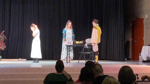 students at their theater competition