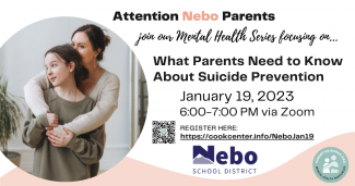 What Parents Need to Know About Suicide Prevention, January 19, 6-7pm